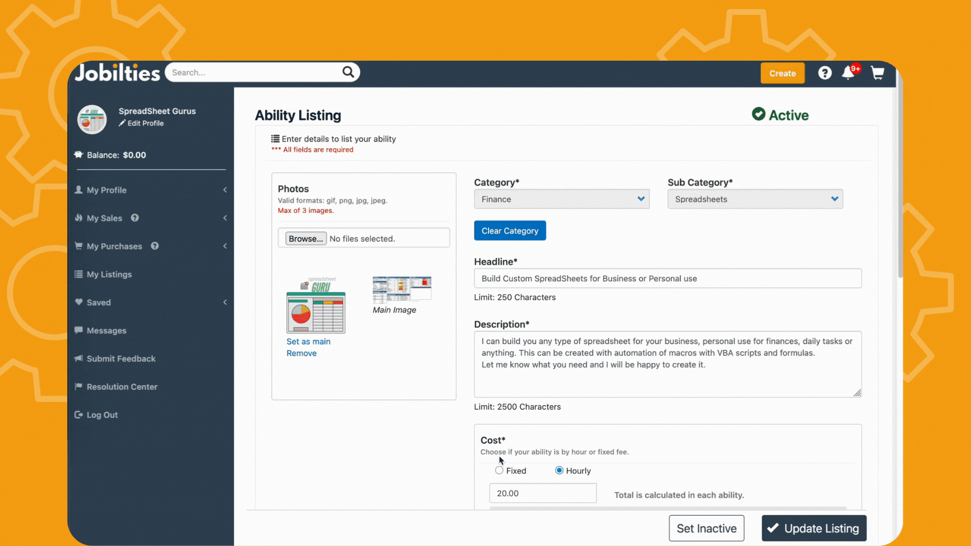 How to list professional services and get hired on Jobilties